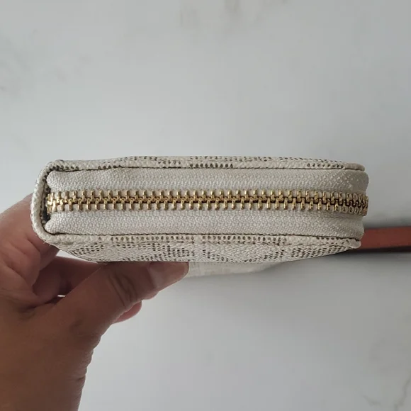 Michael Kors Cream and Brown Logo Wristlet - Picture 11 of 11